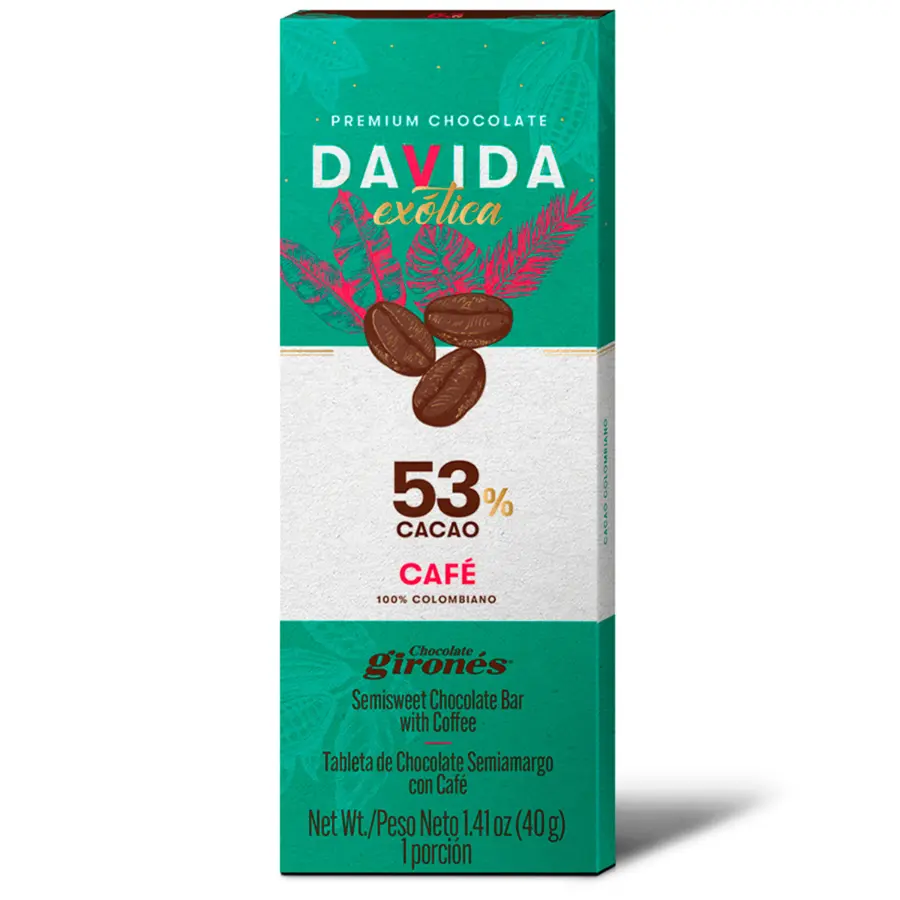 Producto Barra café 53% cacao 40g