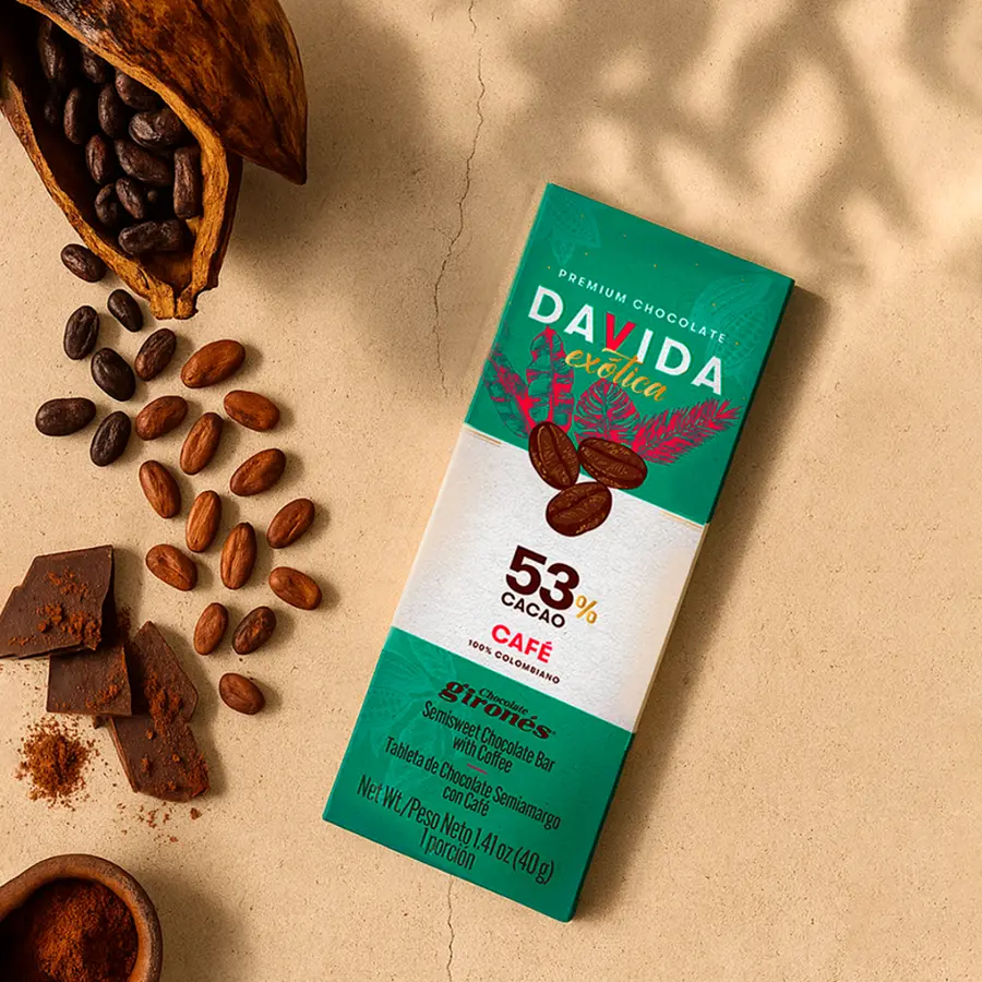 Barra café 53% cacao 40g