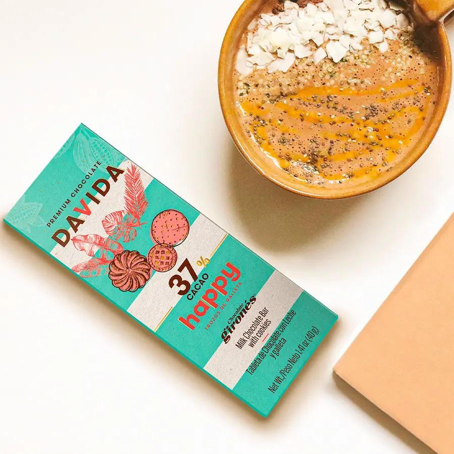 Barra galleta 37% cacao 40g