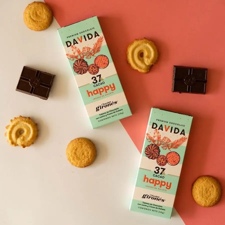 Barra galleta 37% cacao 40g