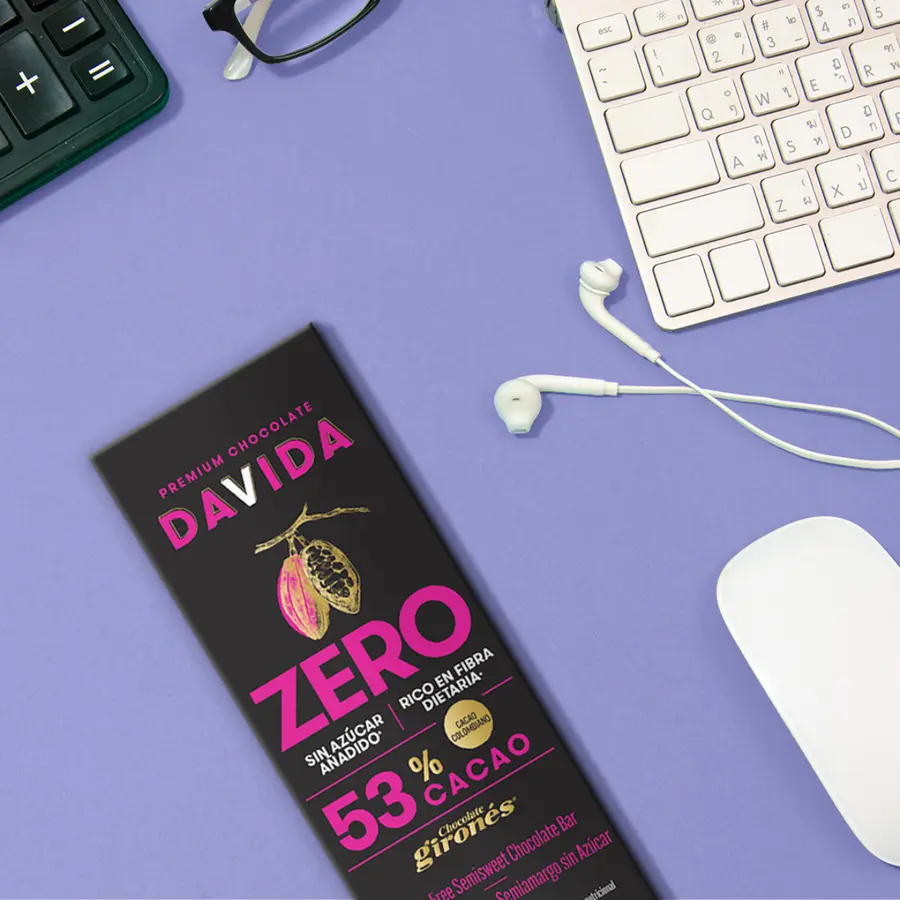Barra sin azúcar 53% cacao 50g
