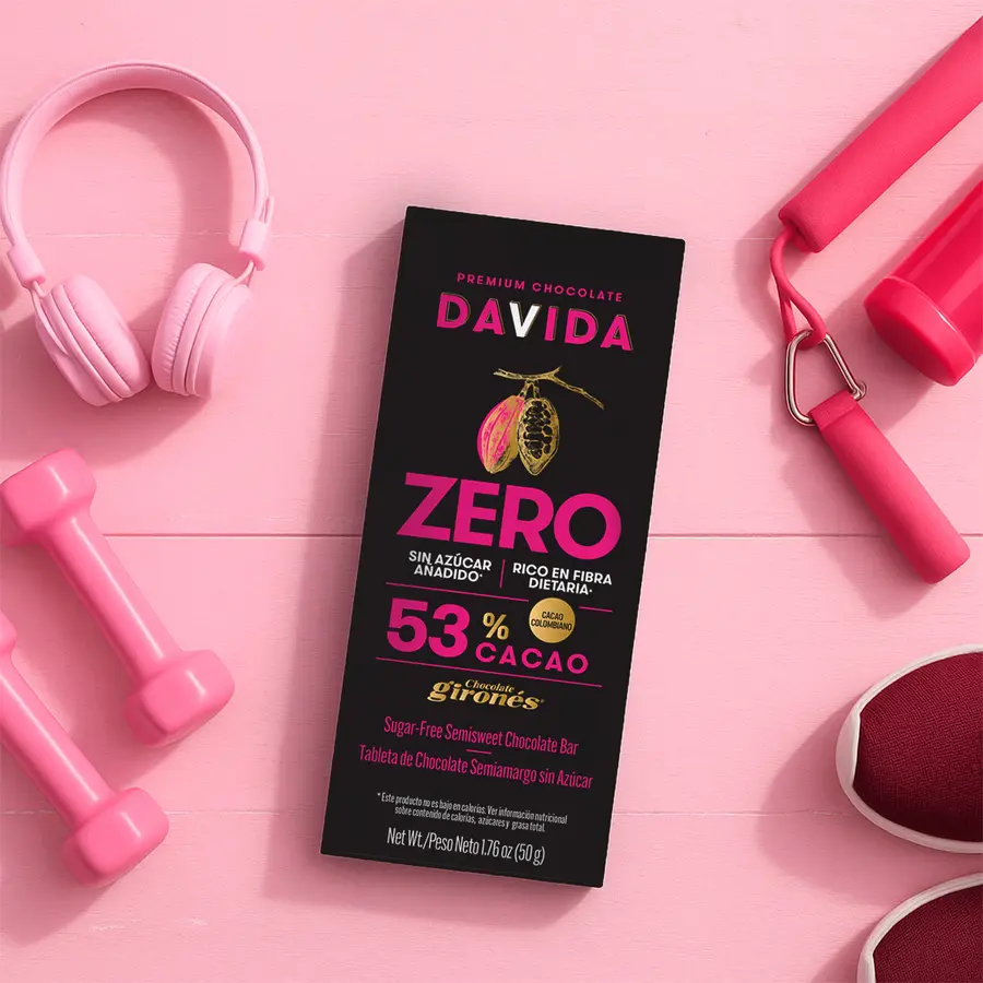 Barra sin azúcar 53% cacao 50g
