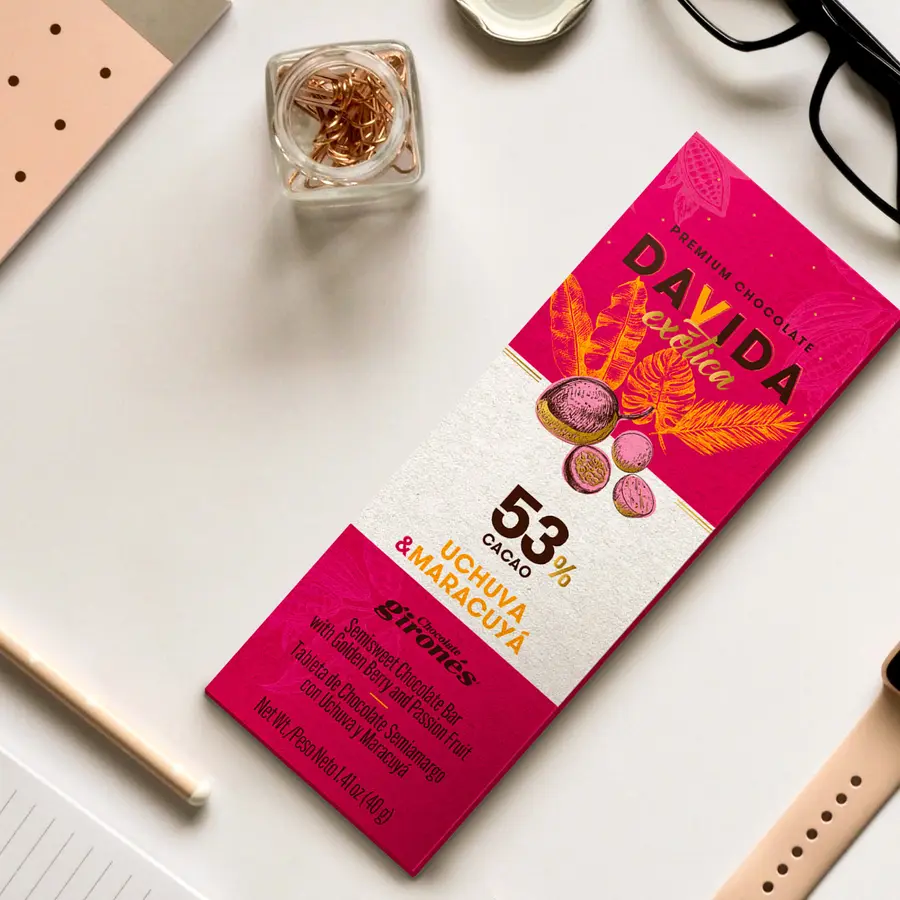 Barra uchuva & maracuyá 53% cacao 40g
