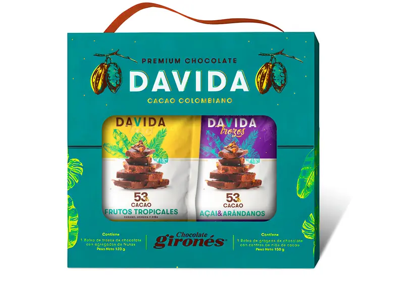 Producto Caja tipo maletín x 2 Snacks de chocolate