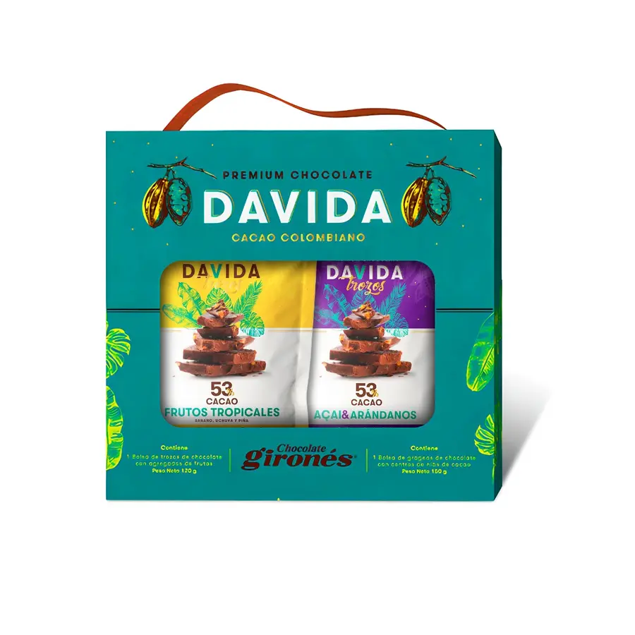 Producto Caja tipo maletín x 2 Snacks de chocolate