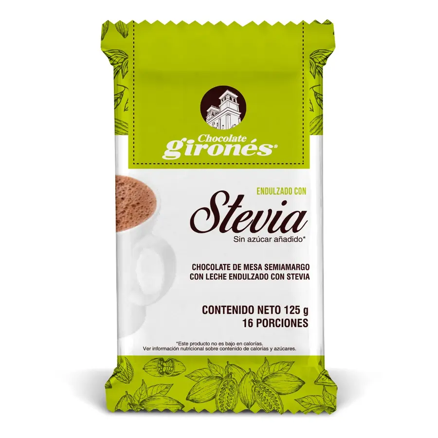 Producto Chocolate semiamargo con leche con stevia 125g