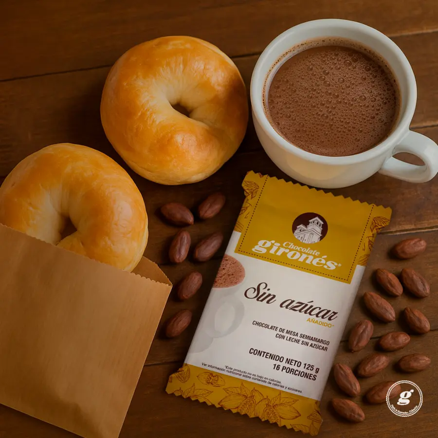 Chocolate semiamargo con leche sin azúcar 125g