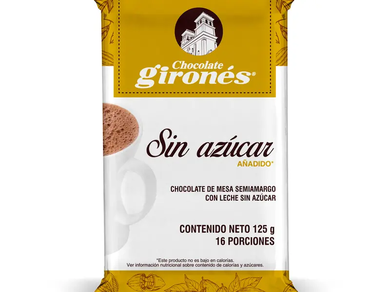 Producto Chocolate semiamargo con leche sin azúcar 125g