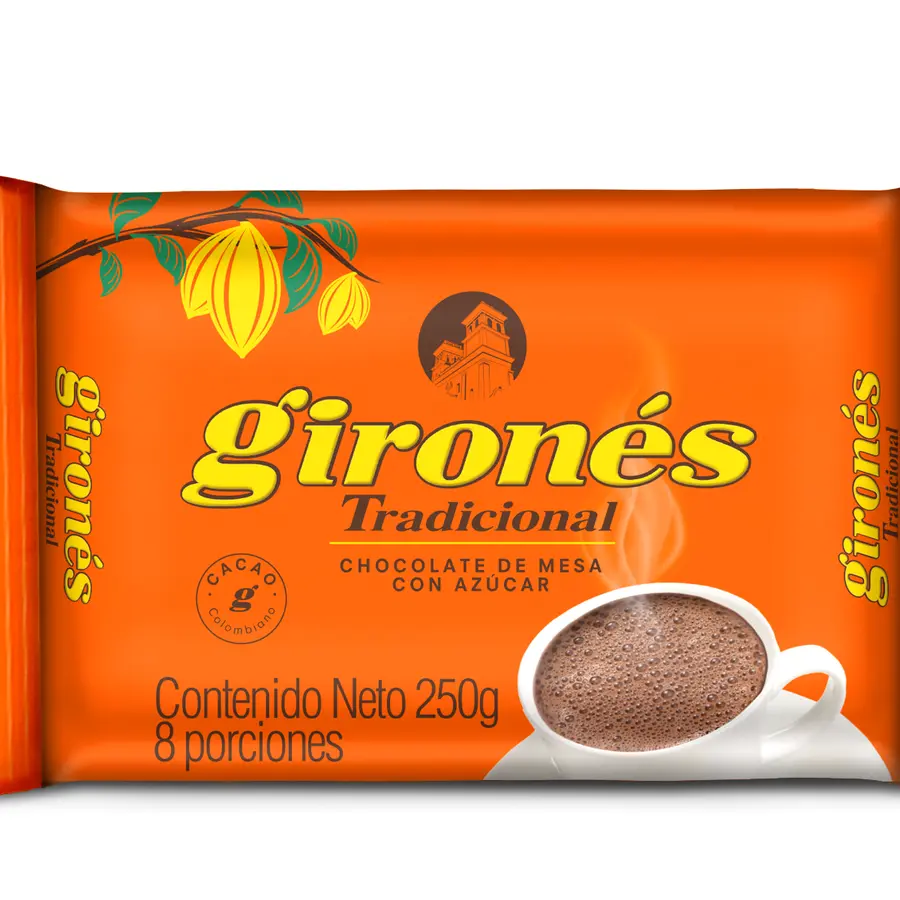 Producto Chocolate tradicional con azúcar 250g