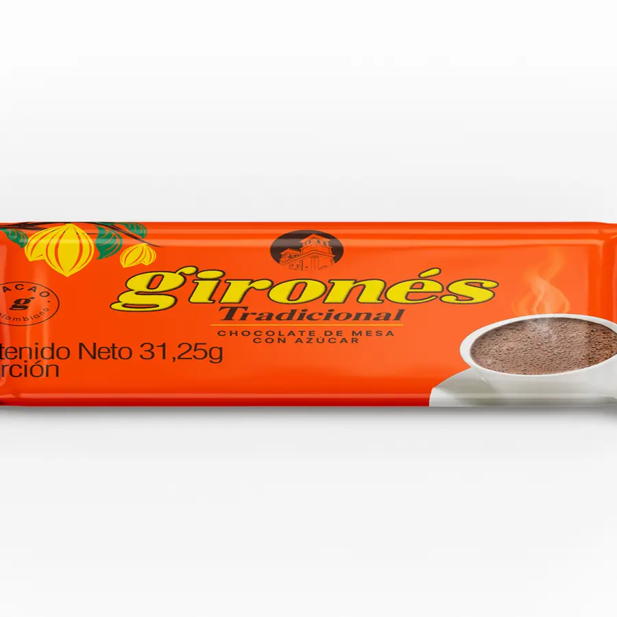 Producto Chocolate tradicional con azúcar en Pastillas Individuales