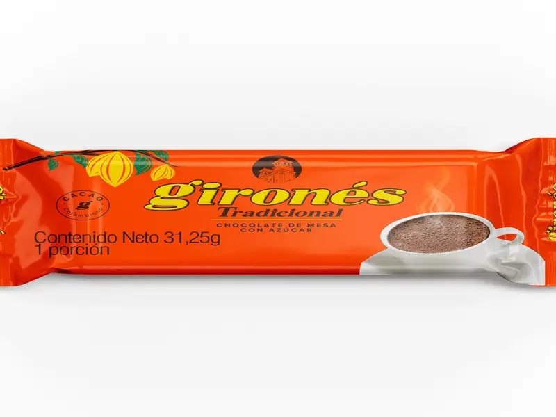 Producto Chocolate tradicional con azúcar en Pastillas Individuales