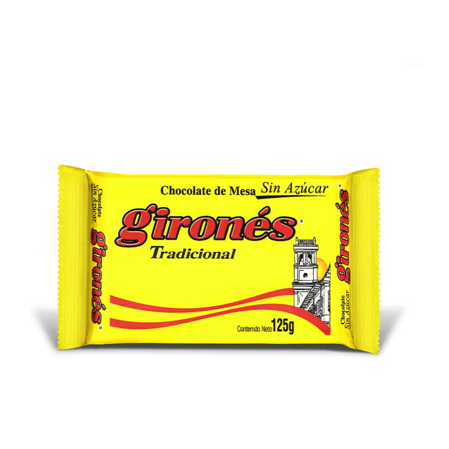 Producto Chocolate tradicional sin azúcar 125g