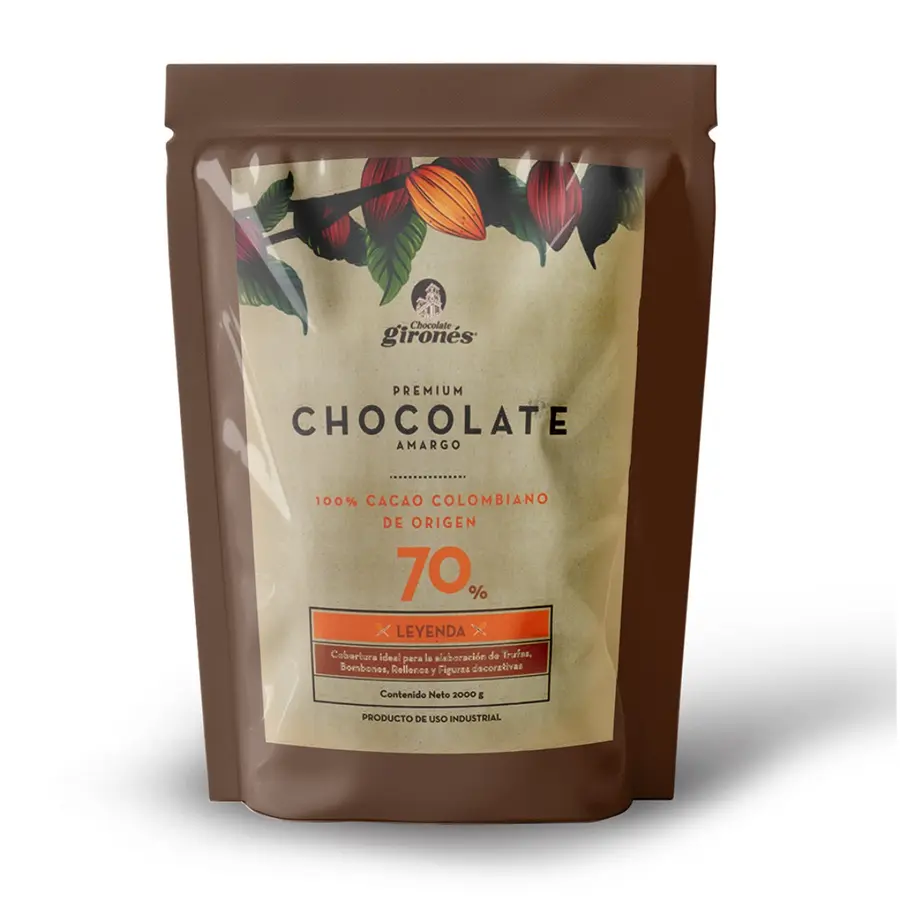 Producto Cobertura de chocolate Leyenda 70% Cacao 2 Kg