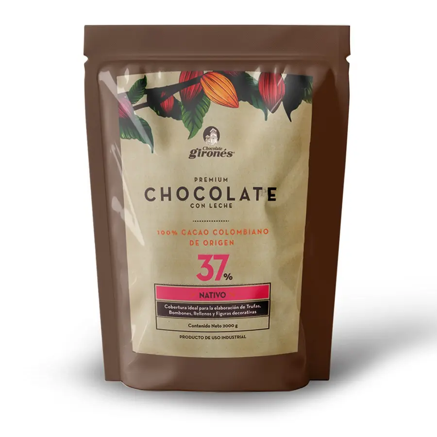 Producto Cobertura de chocolate Nativo 37% Cacao 2 Kg