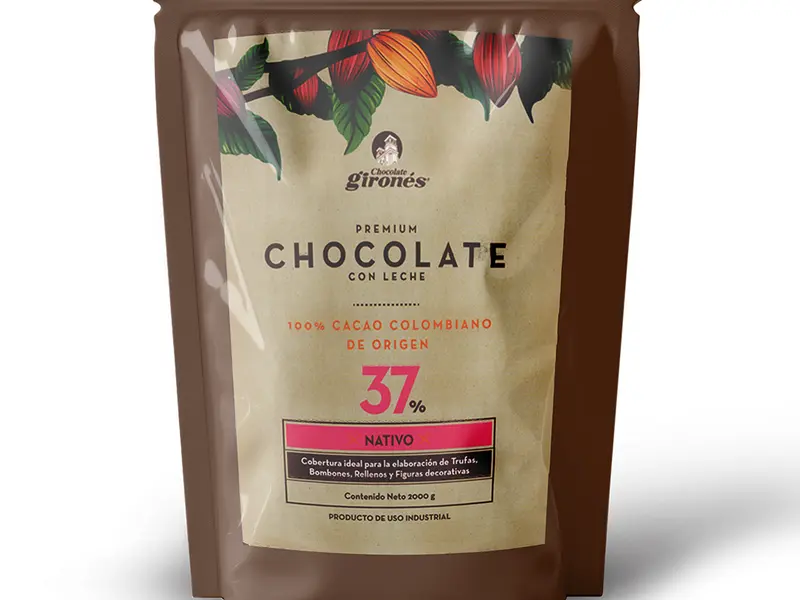 Producto Cobertura de chocolate Nativo 37% Cacao 2 Kg