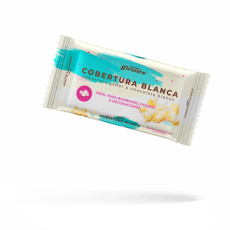 Cobertura sabor a chocolate blanco 500g