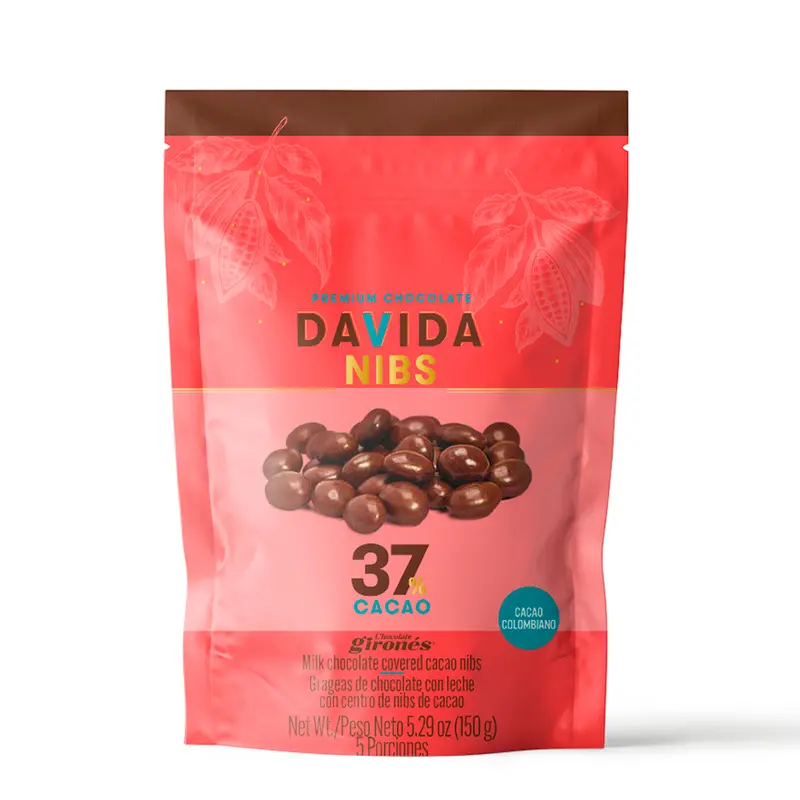 Producto Nibs de cacao cubiertos de chocolate 37% cacao 150g