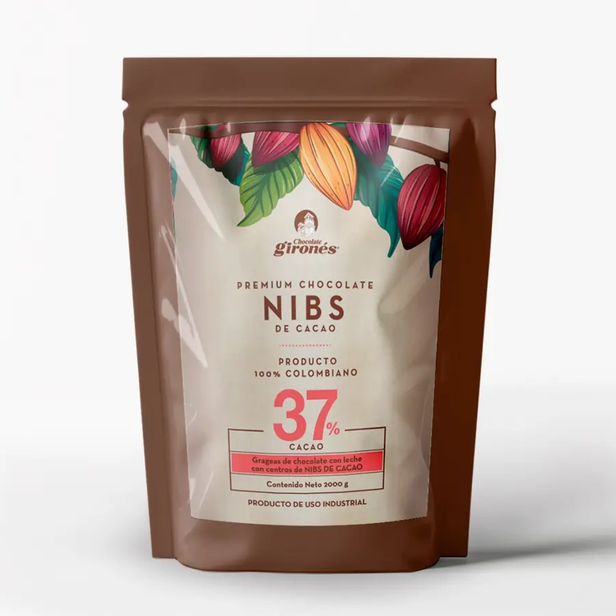 Producto Nibs de cacao cubiertos de chocolate 37% cacao 2 Kg