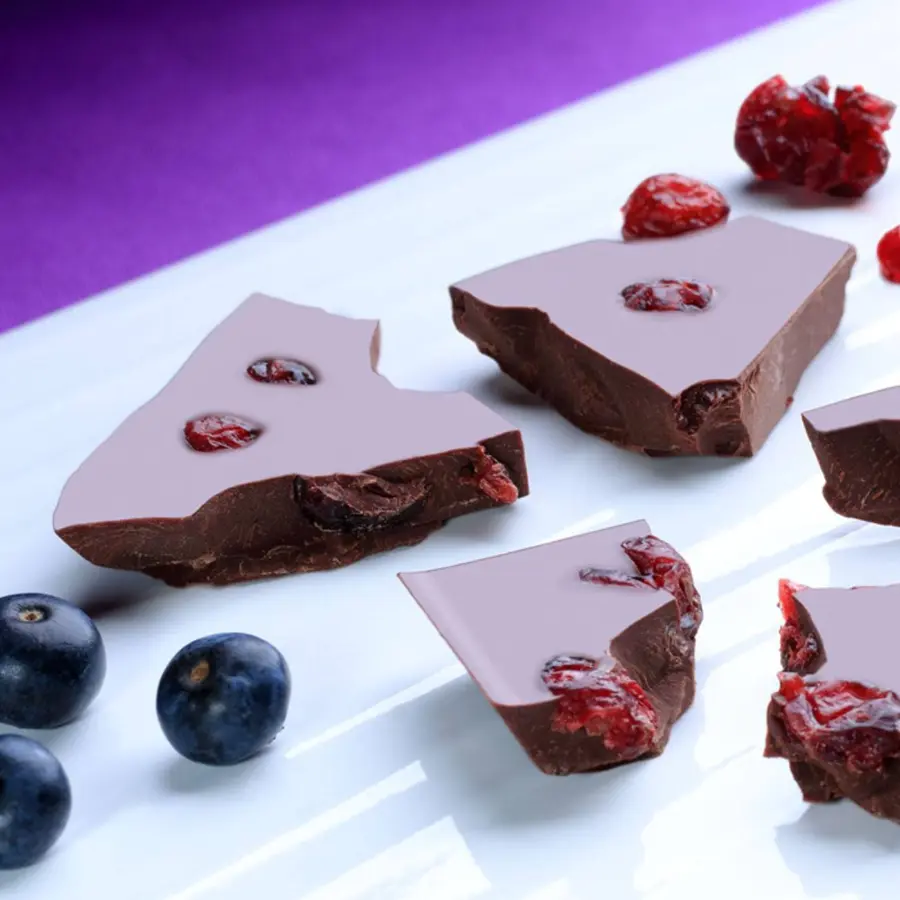 Trozos açaí & arándanos 53% cacao 120g