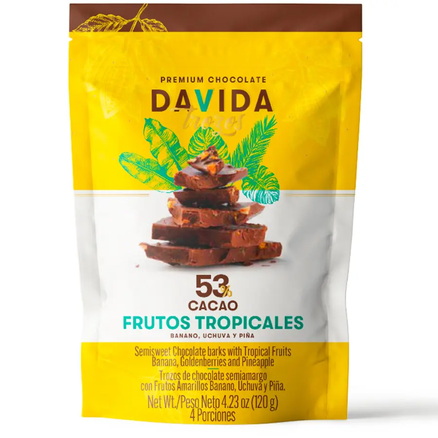 Producto Trozos frutos tropicales 53% cacao 120g